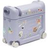Stokke JetKids BedBox, Arctic Blue - Valigia cavalcabile per bambini dai 2 ai 7 anni (fino a 35 kg) - Si trasforma in letto - Include materasso, adesivi decorativi e cinghia di trasporto regolabile