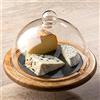 GrecoShop Cloche/Vassoio porta formaggio in legno e ardesia LAGUIOLE