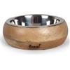 Fuzzl Ciotola in Legno di Mango e Acciaio Inox 18 cm
