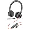 POLY Cuffia con microfono POLY Blackwire 8225 Auricolare Cablato A Padiglione Ufficio USB tipo Nero (re Headset Head-band - Black re 8225, Headset, Head-band, Office/Call center, Black, Binaural, Volume +,Volume Warranty: 12M) [214408-01]