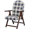 PALUPLUS Poltrona Reclinabile Campania, Misura 60x67x106 cm, Schienale Regolabile in 4 Posizioni, Struttura e Braccioli in Legno di Faggio, Sedia per casa, Portata 110Kg -191C (Blu Scozzese)