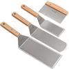 Anmarko In acciaio inossidabile spatola set - Teppaniyaki Spatlas - Piastra raschietto piatto spatola hamburger Turner - Ideale per utensili per barbecue in ghisa, piatto, accessori in metallo