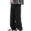 Lurebest Pantaloni in Velluto a Coste da Uomo - Casual, Larghi e Dritti Con Coulisse e Vita Elastica (Nero, L)