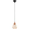 Eglo Leuchten my light Lampadario a sospensione Tarbes in alluminio colore rame lucido a forma di diamante d. 17,5 cm 1XE27 94193/20
