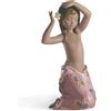 Lladrò LLADRO' Figurina Bimba Fiore Del Tropico 25x12cm Porcellana