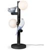 Lladrò LLADRO' La Lampada da Tavolo The Parrot Party Nero 45x20cm Porcellana
