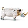 Lladrò LLADRO' Scultura Rinoceronte Cyborg 22x45cm Porcellana