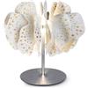 Lladrò LLADRO' Lampada da Tavolo Nightbloom Bianco e Oro 47x47cm Porcellana