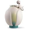 Lladrò LLADRO' Vaso con Scimmie 42x26cm Porcellana