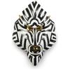 Lladrò LLADRO' Maschera Mandrillo Nero Oro 44x31cm Porcellana