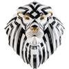 Lladrò LLADRO' Maschera di Leone Nero Oro 60x38cm Porcellana
