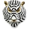 Lladrò LLADRO' Maschera Tigre Nero Oro 38x30cm Porcellana