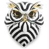 Lladrò LLADRO' Maschera Gufo Nero Oro 35x32cm Porcellana