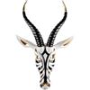 Lladrò LLADRO' Maschera Antilope Nero Oro 57x39cm Porcellana
