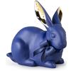Lladrò LLADRO' Figurina Coniglio Azzurro Oro 11x12cm Porcellana