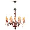 Lladrò LLADRO' Chandelier Ivy And Seed 16 Luci Modello Medio Rosso Corallo 133x115cm Porcellana