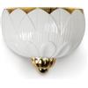 Lladrò LLADRO' Applique Ivy & Seed Bianco e Oro 18x23cm Porcellana