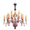 Lladrò LLADRO' Chandelier Ivy e Seed 20 Luci Medio Rosso Corallo 138x115cm Porcellana
