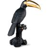 Lladrò LLADRO' Scultura Tucano Nero Oro Serie Limitata 38x19cm Porcellana