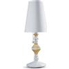 Lladrò LLADRO' Lampada da Tavolo Belle De Nuit Lustro Oro 57x20cm Porcellana