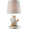 Lladrò LLADRO' Lampada da Tavolo Ganesha con Veena Lustro Oro 57x30cm Porcellana