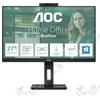 AOC MONITOR AOC LED 27" Wide Q27P3QW IPS 2560x1440 4ms 350cd/mq 20.000.000:1 2x5W MM WEBCAM PIVOT Reg.H 2HDMI DP