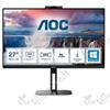 AOC MONITOR AOC LED 27" Wide Q27V5CW/BK IPS 2560x1440 4ms 300cd/mq 20.000.000:1 2x5W MM WEBCAM PIVOT Reg.H HDMI DP USB-C Docking
