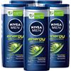 NIVEA Men Energy Detergente Corpo Viso Capelli 3in1 Gel Doccia Uomo Shampoo Multiuso 24h Formula Biodegradabile ad Effetto Energizzante e Rivitalizzante con Estratto di Menta - 5 Flaconi da 250ml