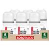 Borotalco Deodorante Roll On Invisible Deo 48h con Talco Effetto Barriera Asciutto Anti Macchie Senza Alcol Profumo di Talco - 6 Flaconi da 50ml