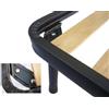 DOLCI SOGNI Set 4 Piedi Letto Acciaio Nero, Piedi per Rete a Doghe Universali a Doppio Bullone, Gambe Letto Altezza 35 cm, Piedini Letto Matrimoniale e Letto Singolo, 100% Made in Italy