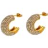 GM INDUSTRIE ITALIANE Srl ATELIER FRATTINA 59 ORECCHINO CERCHIO ORO STRASS