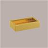 LUCGEL 10 Pz Scatola Porta Cioccolatini in Cartoncino Oro con Inserto Oro e Fascia Trasparente 75x145H35 mm