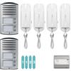 Bticino Kit citofono Quadrifamiliare doppio ingresso Sprint a 2 fili - 4 chiamate - 366821/4