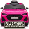 Auto Macchina Elettrica per Bambini 12V Audi RS 6 Sedile Pelle con Telecomando R