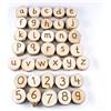 COSY Lettere E Numeri Su Dischi In Legno 36 Pz