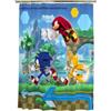 Franco, Sonic Anime, Set di 13 pezzi tenda per la doccia e anelli, 100% prodotto con licenza ufficiale