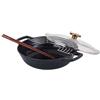 BEKA CLASSIC Wok ghisa Nori 30 cm 2 manici griglia, bacchette e coperchio