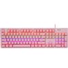 E-YOOSO TASTIERA MECCANICA ROSA GAMING SWITCH BLU 104 PULSANTI RETROILLUMINATA