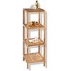 Wenko 18618100 Scaffale per il Bagno e la Casa Norway con 4 Ripiani, 4 Piani, Legno Noce, 36 x 112 x 36 cm
