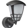 Oktaplex lighting Oktaplex Lampada da esterno LED IP54 con sensore di movimento applique Bel in antracite E27 design moderno per ingresso giardino o terrazza 230V