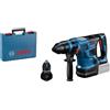 Bosch SPEDIZIONE IMMEDIATA - Martello perforatore Trapano avvitatore a batteria Bosch GBH 18V-34 CF Professional solo blu/nero, modulo Bluetooth, senza e caricabatterie, in valigetta [0611914001]
