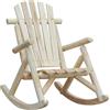 Outsunny Sedia a Dondolo da Giardino, Stile Adirondack in Legno di Cedro, Design Ergonomico, Color Legno 66x96x98cm|Aosom