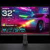GIGABYTE M32U 31.5 Monitor da Gioco 4K UHD Arm Edition - 3840 x 2160, 144Hz, 1ms, 350 cd/m², FreeSync Premium Pro, Display HDR400, HDMI 2.1, Displayport 1.4