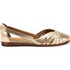 FRAU Ballerina ragnetto in pelle laminata Platino