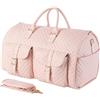 seyfocnia Borsone convertibile da viaggio, borsone porta indumenti, per uomini e donne, borsa da viaggio 2 in 1 da appendere, Rosa-2 tasche-gz, alla moda
