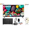 SMART TV 43 POLLICI FULLHD ANDROID 13 TV FRAMELESS SENZA CORNICE CHIGO DVB-T2 S2