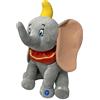 CARTOON Peluche Dumbo, Disney, pupazzo con suono, 30 cm, elefante seduto, grigio - 9273-2