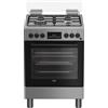 Beko FBE62310GX cucina a libera installazione Inox, 60x60cm, piano gas, forno elettrico ventilato, grill elettrico, 66 Lt, Сlasse A