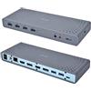 i-tec USB 3.0/USB-C 5K/2x 4K Docking Station Universale 2x HDMI 2x Display Port 1x GLAN 6x USB-A 3.0 1x Audio Dentro/Fuori K-Lock per Windows MacOS Linux Android Thunderbolt 3 Compatibile