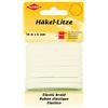 Kleiber - 71089-Litze/fine Elastico, 78% Poliestere; Uncinetto 22% Elastomero, Bianco, 1000 x 0,6 x 0,05 cm
